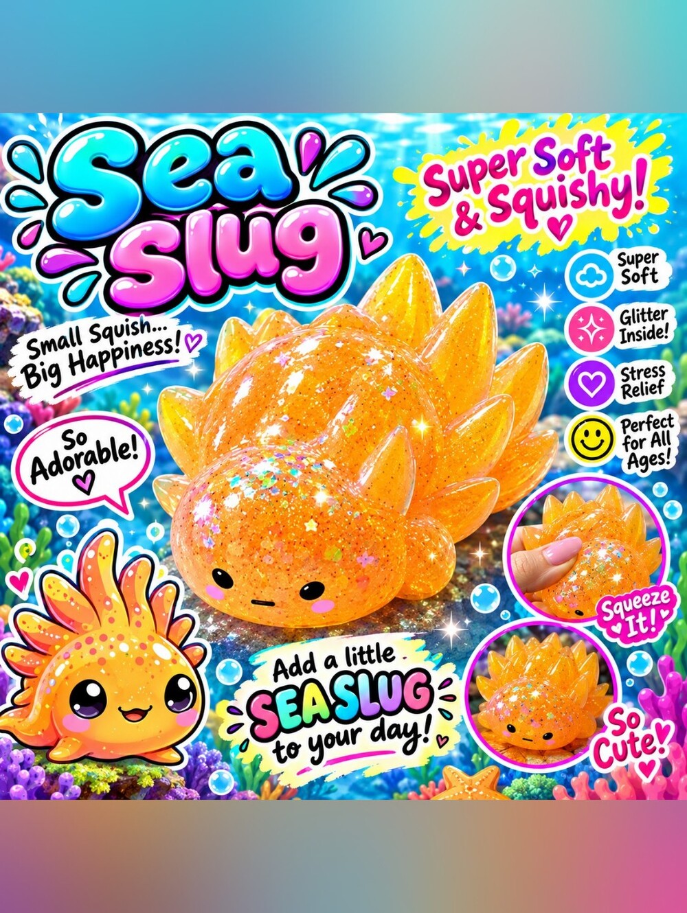 Sugar Swaps Sea Slug (Orange) 🧡💛